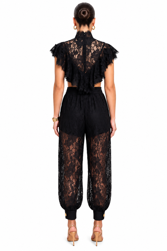 Midnight Lace Two-Piece Set