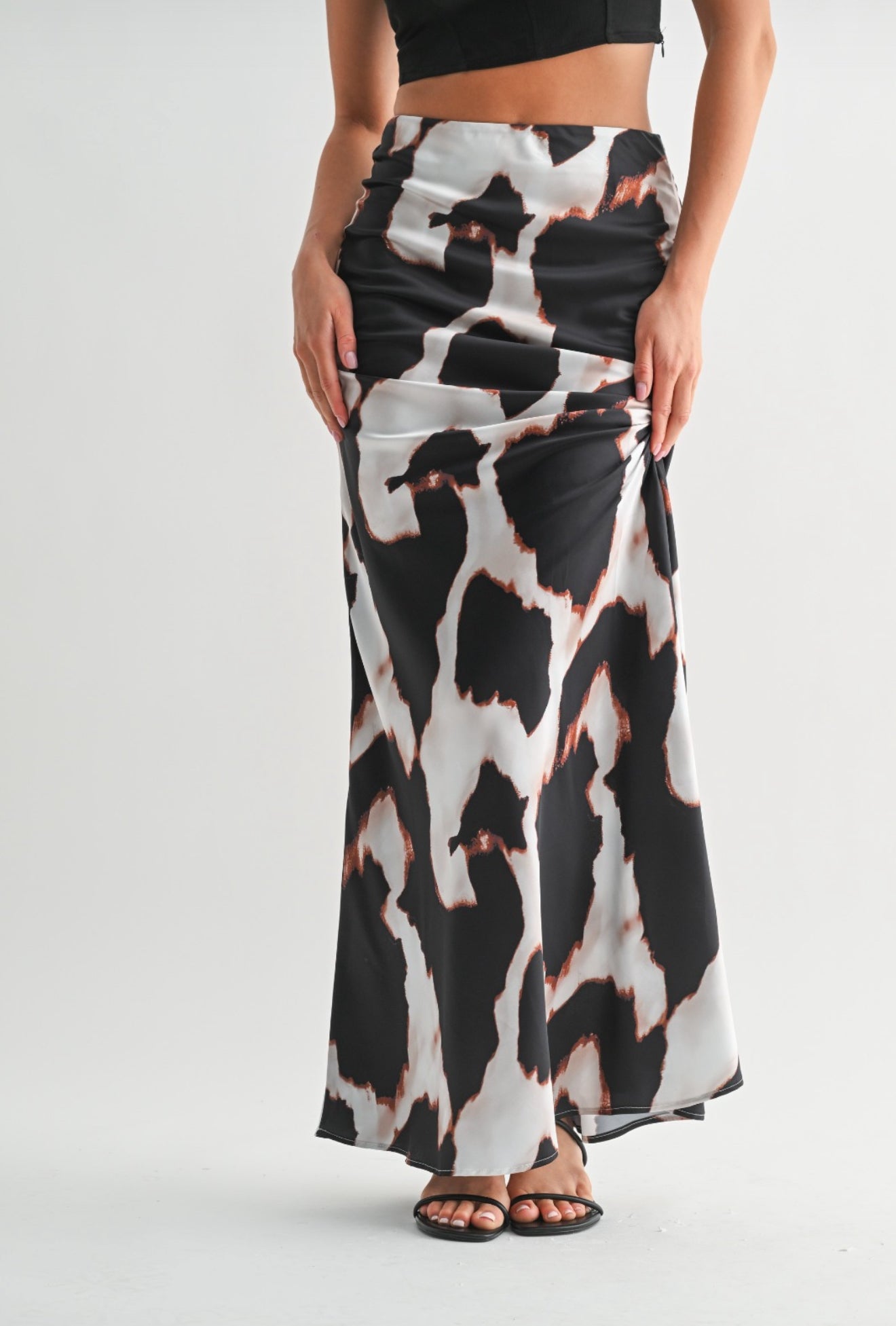Animal long skirt
