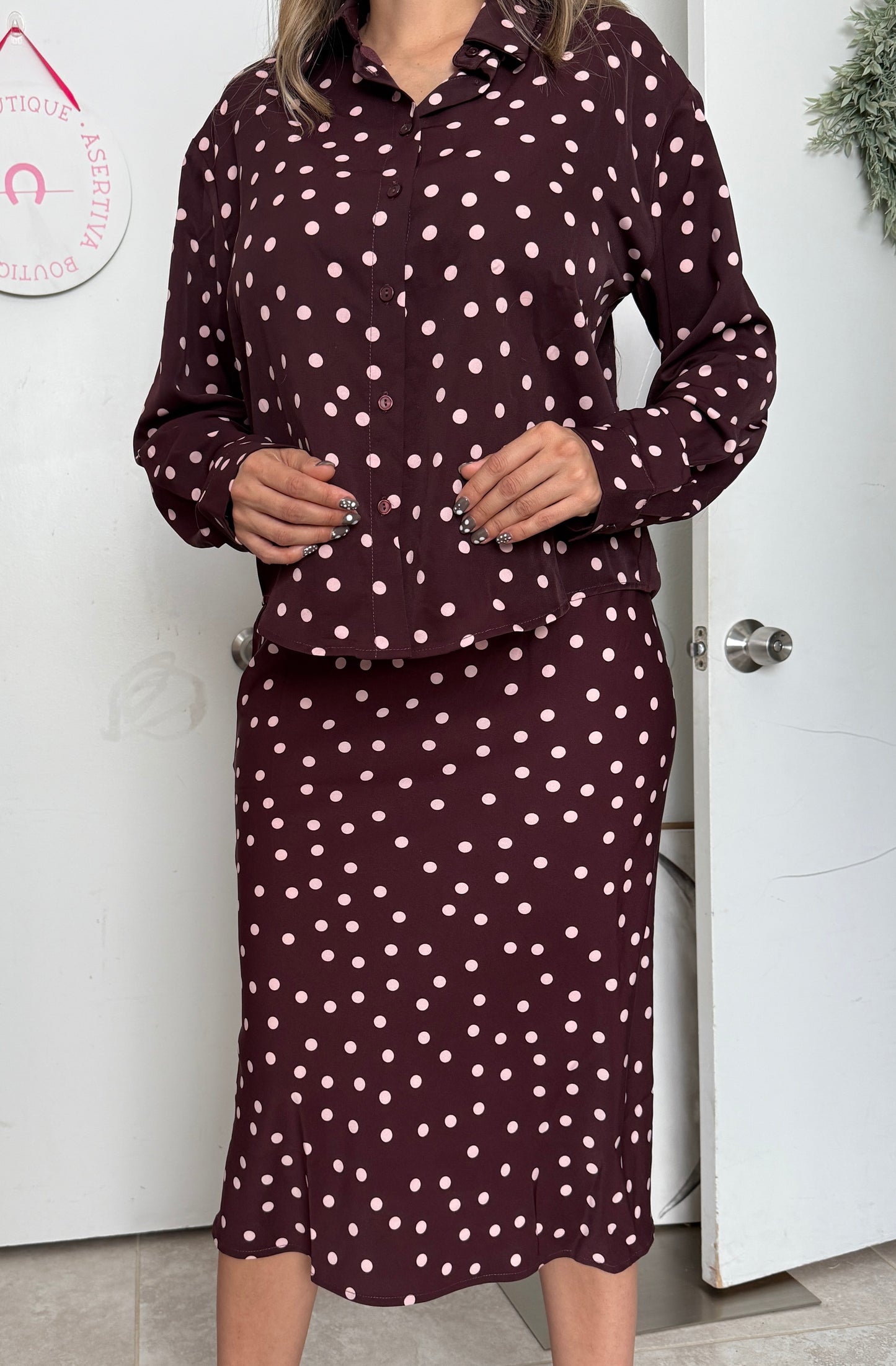 Polka dots blouse