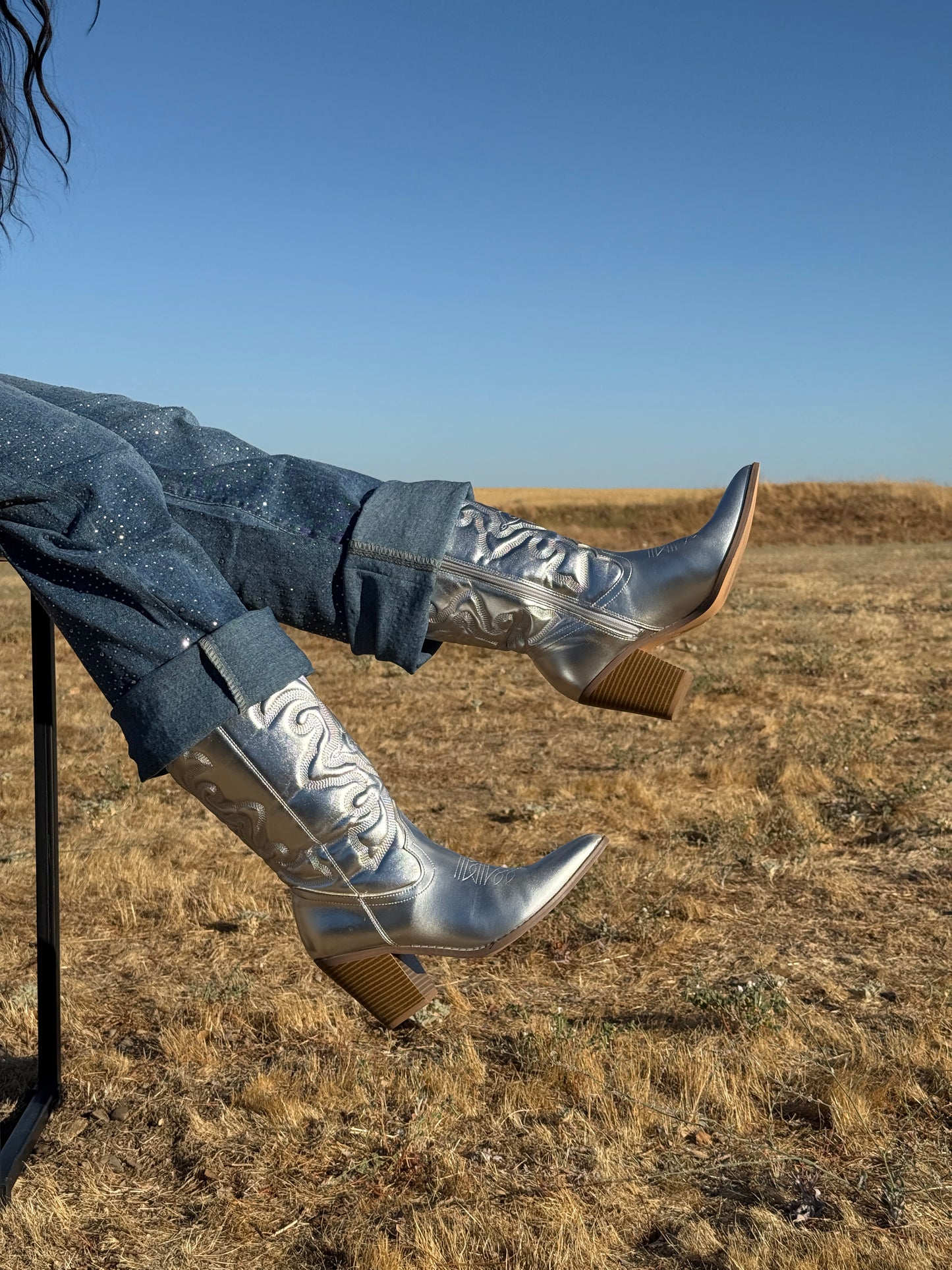 Arian silver boots