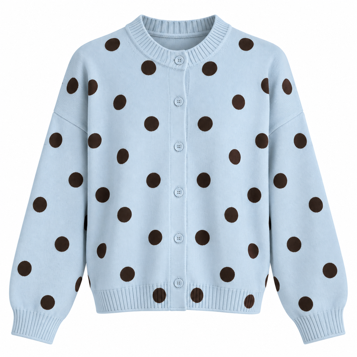 Polka Dot Knit Cardigan