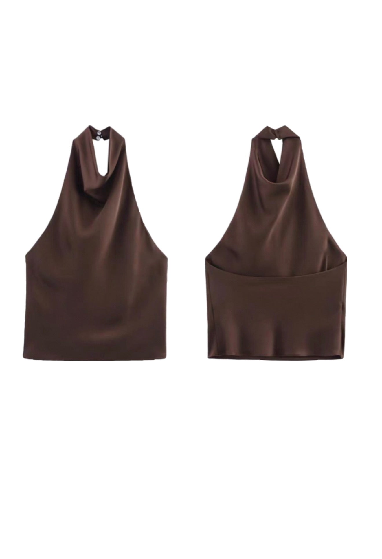 Elias halter satin top