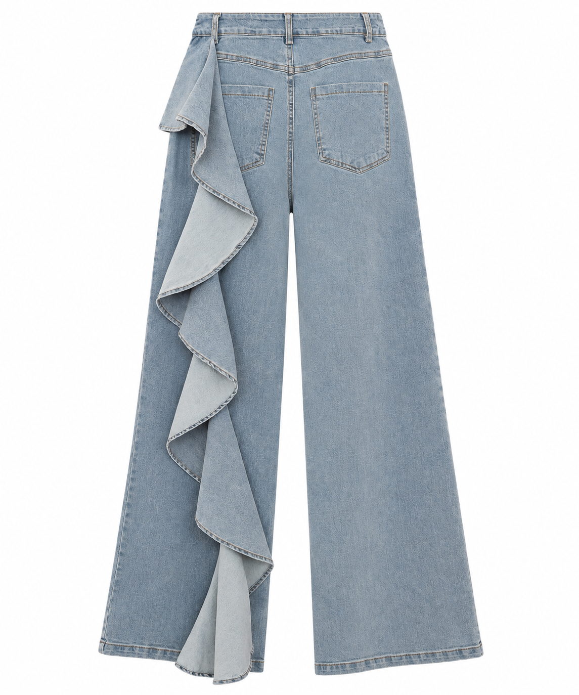 Ruffle Wide Leg Jeans