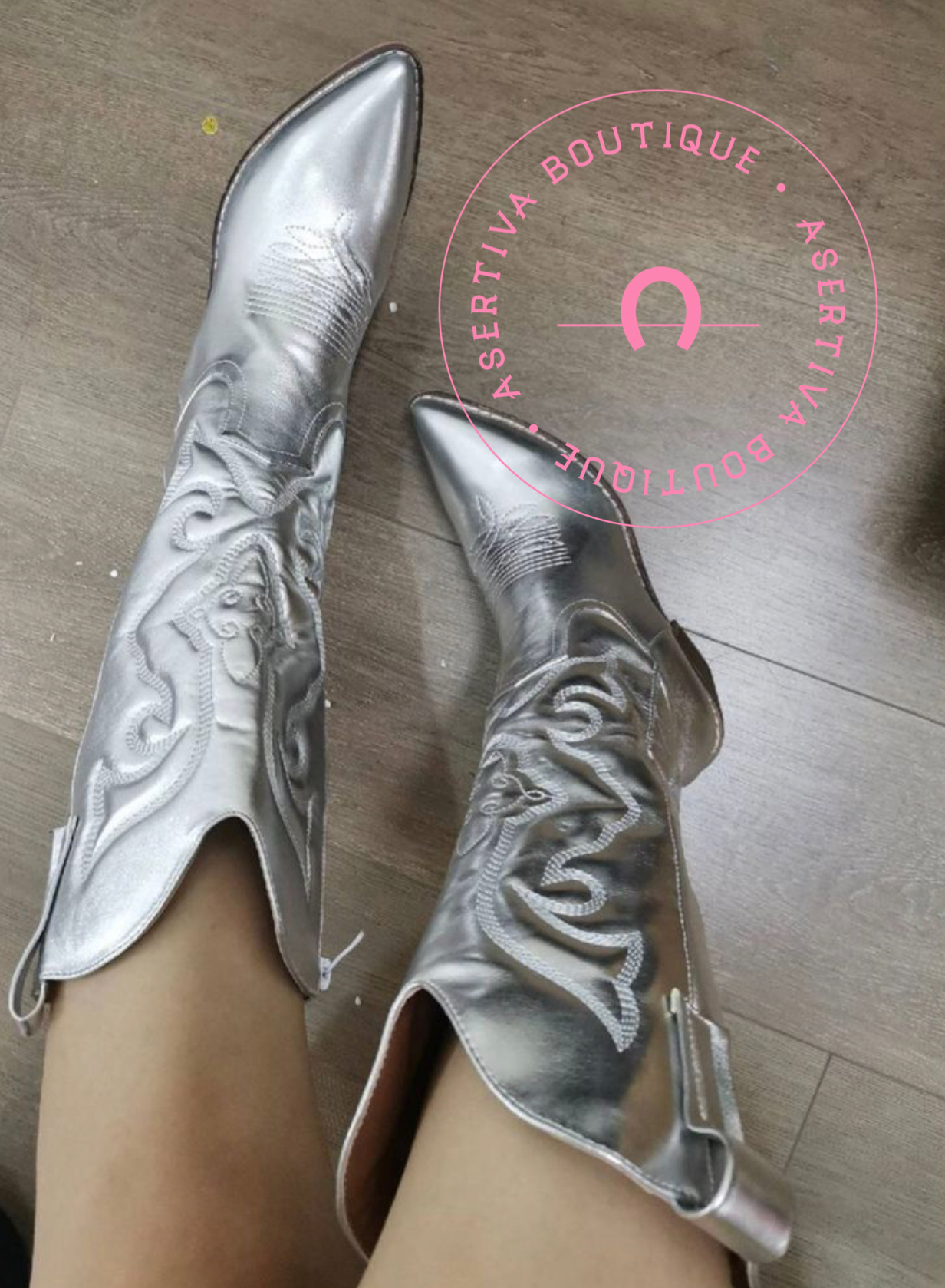 Arian silver boots