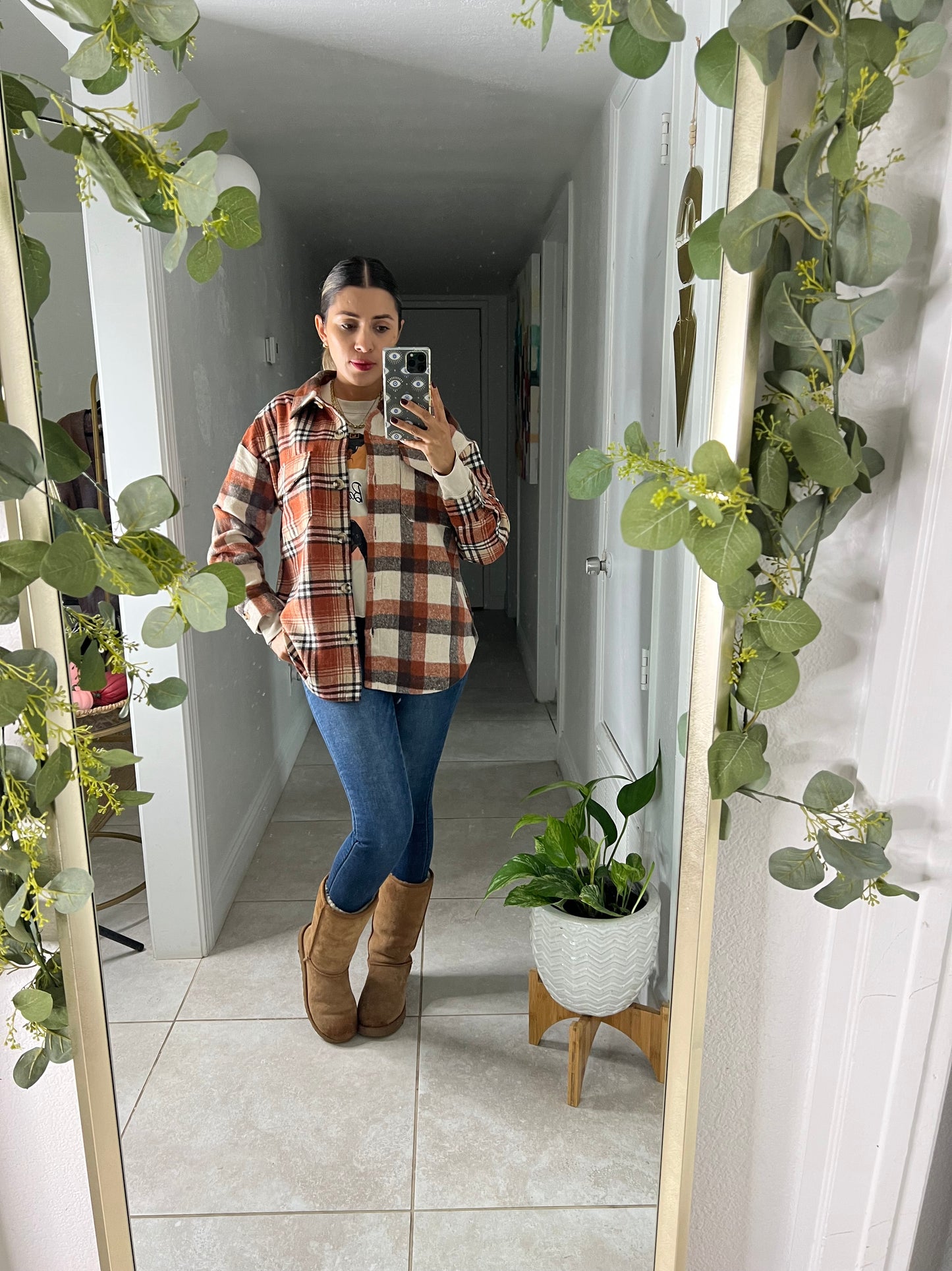 Flannel plaid button down