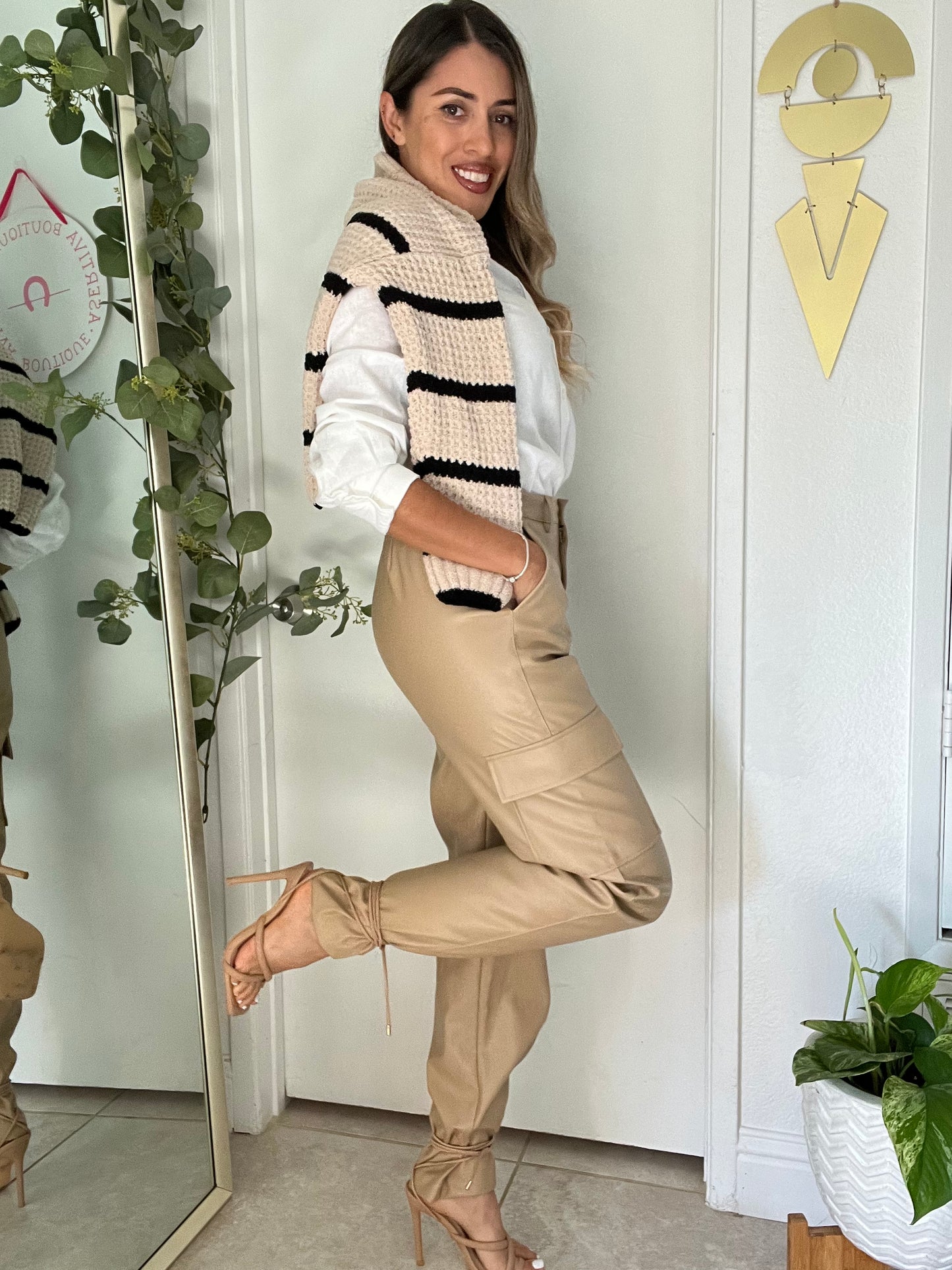 Antonia faux cargo pants