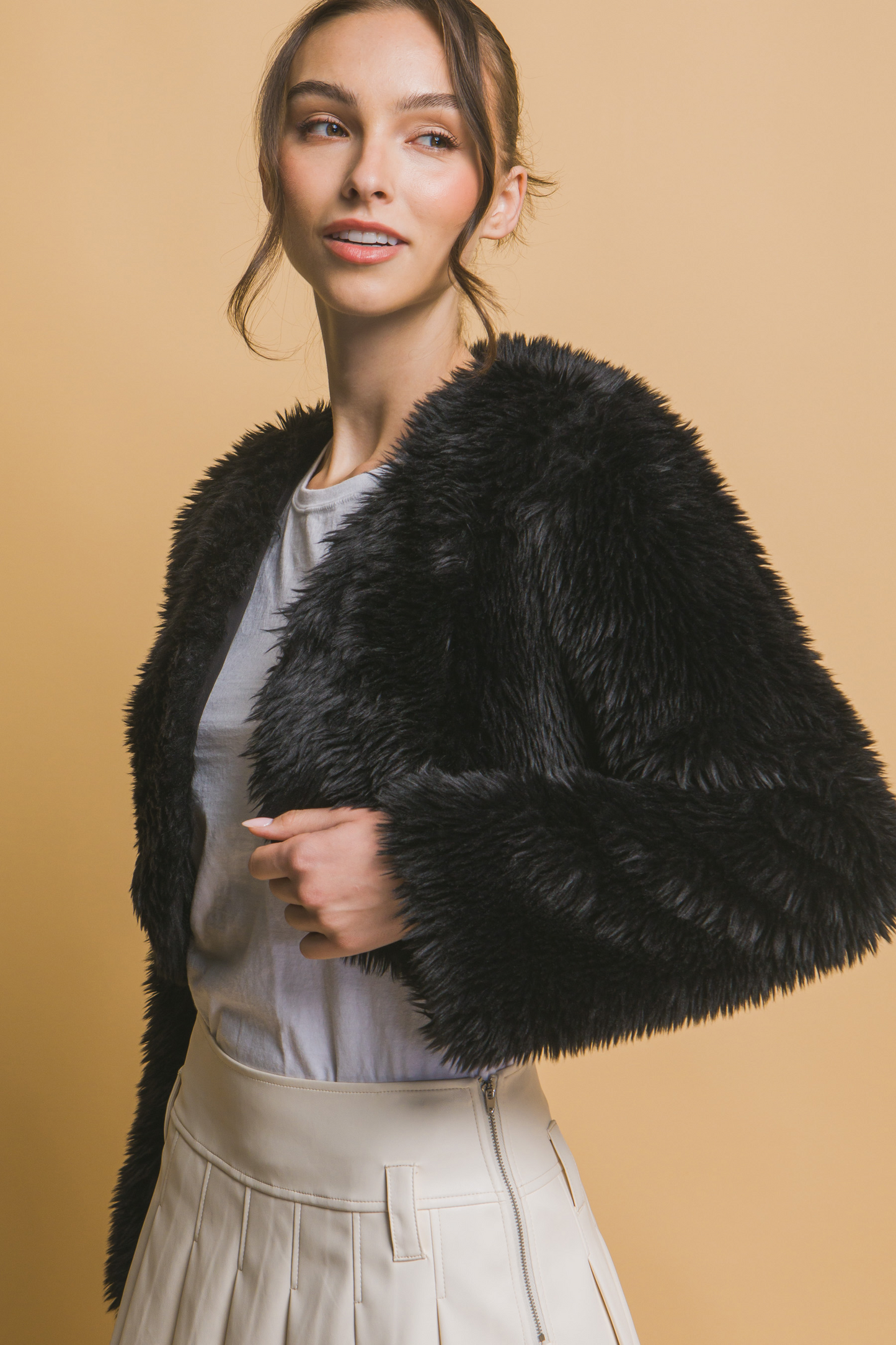 Madisson-faux fur crop jacket