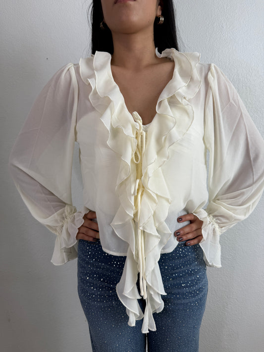 Boho mesh top
