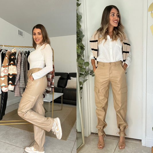 Antonia faux cargo pants