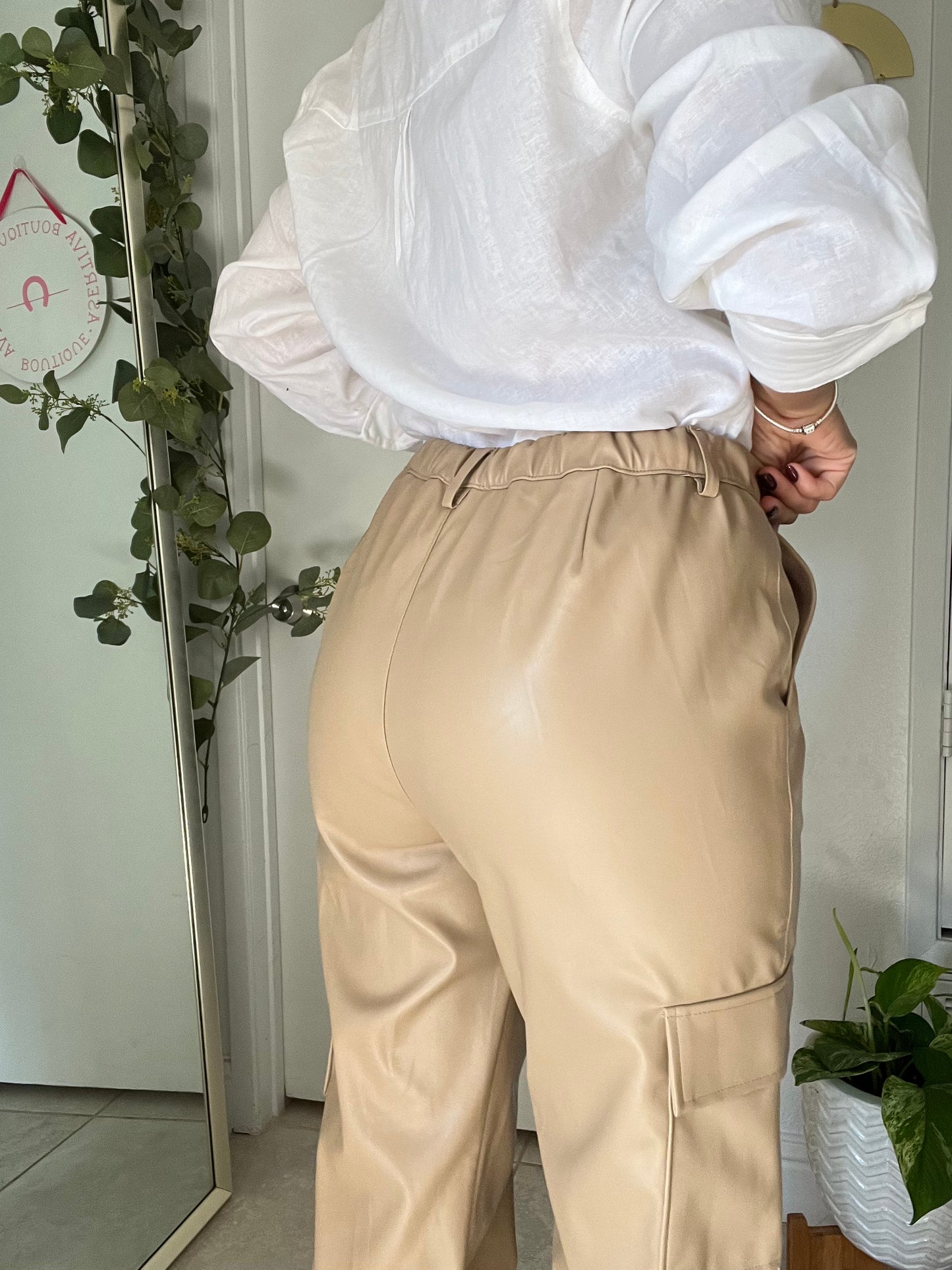 Antonia faux cargo pants