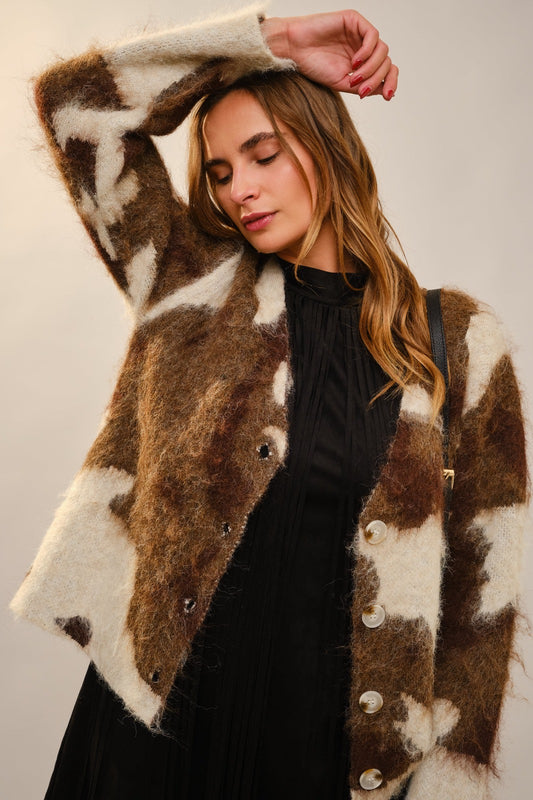 Aide cowprint sweater