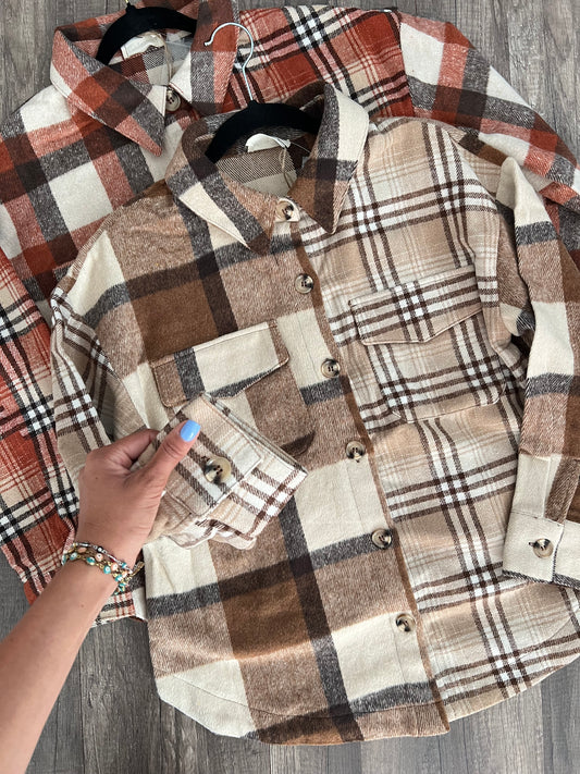 Flannel plaid button down