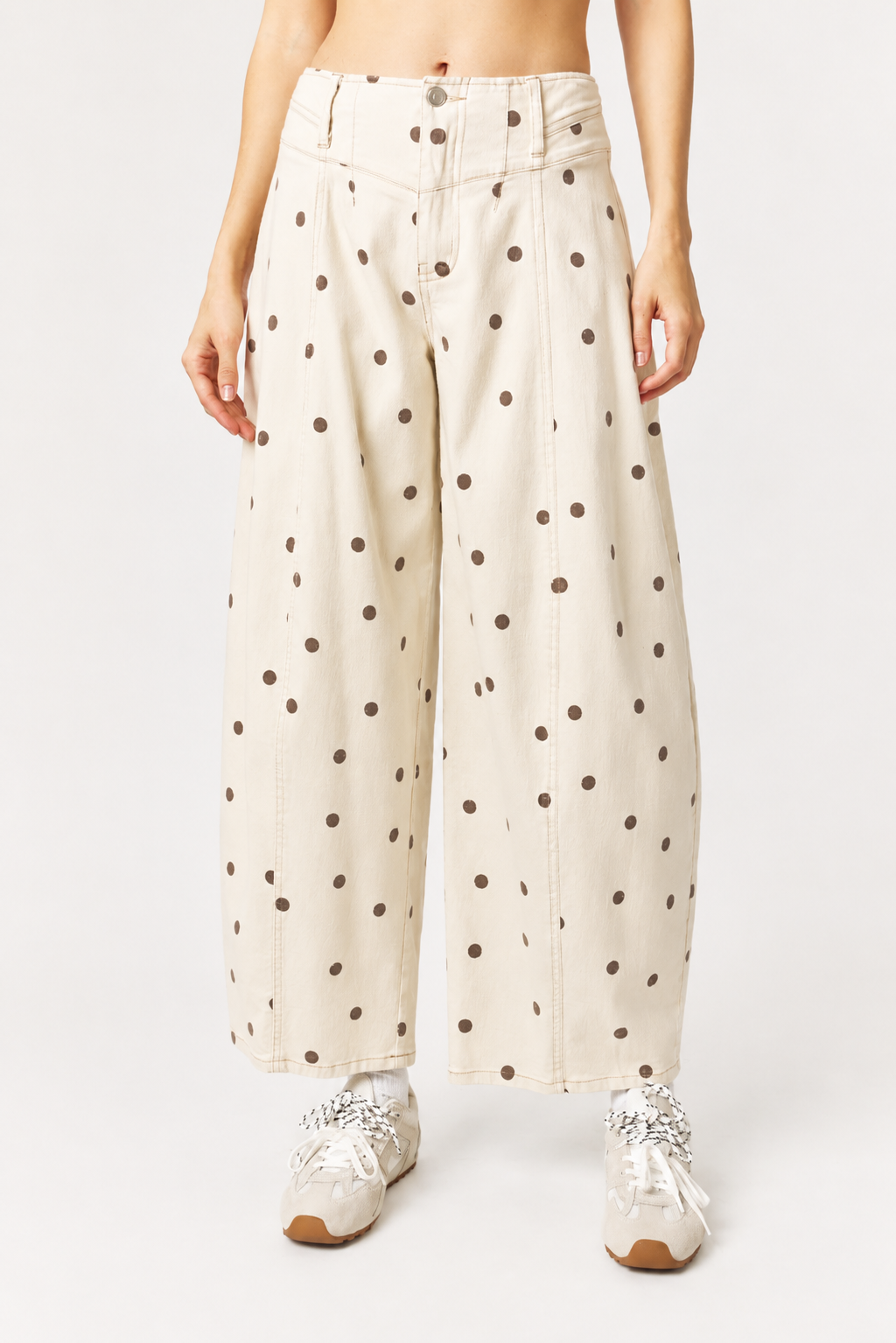 Polka Dot Barrel Pants