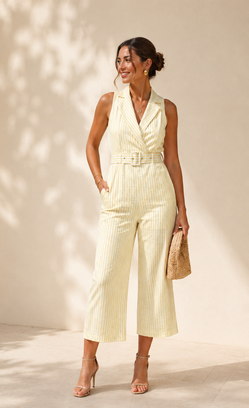 Amelia stripe jumpsuit