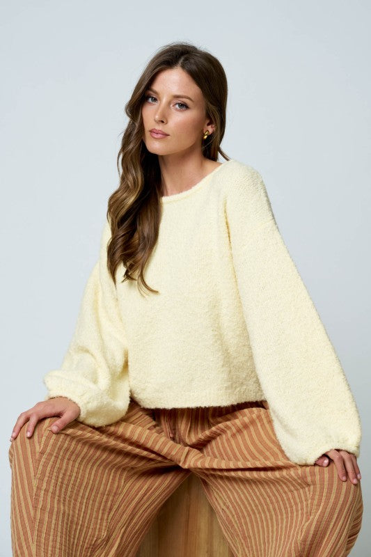 Yellow Cozy Cloud Sweater