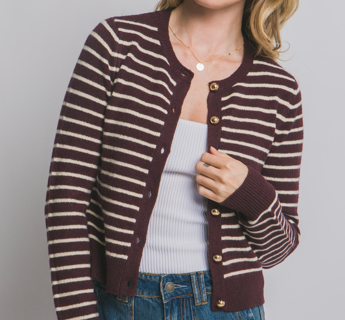 Anita Striped cardigan