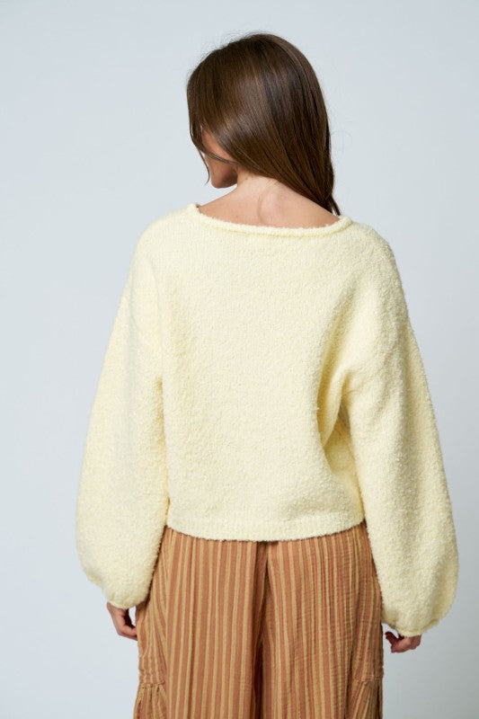 Yellow Cozy Cloud Sweater