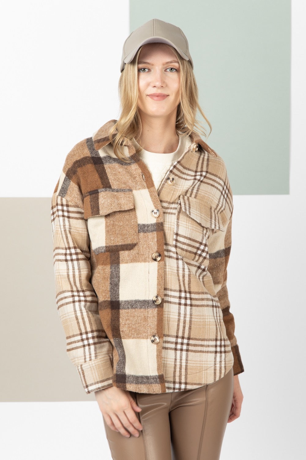 Flannel plaid button down