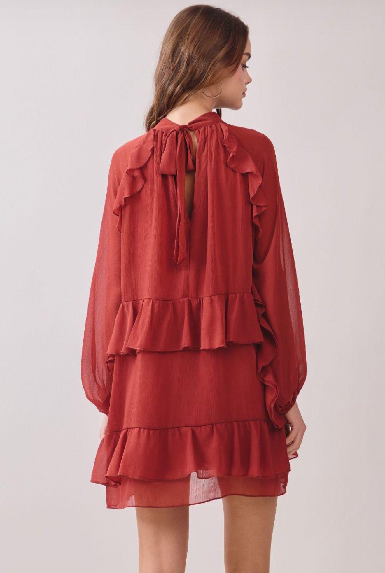 Yvonne ruffles hem dress