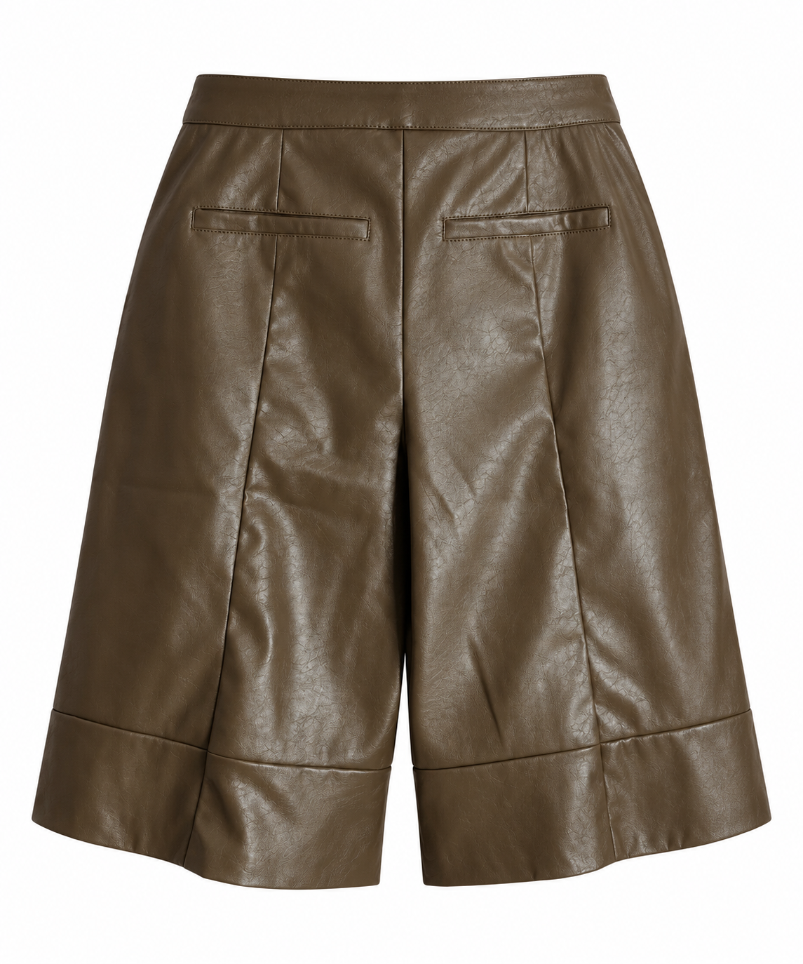 Faux Leather Bermuda Shorts