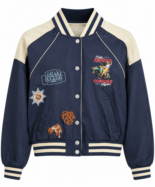 Western Cowgirl Varsity Jacket