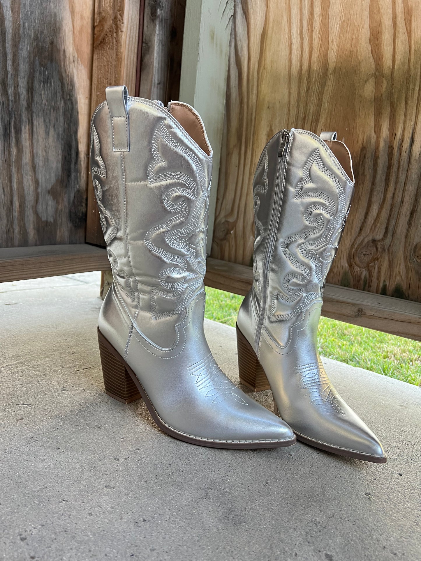 Arian silver boots