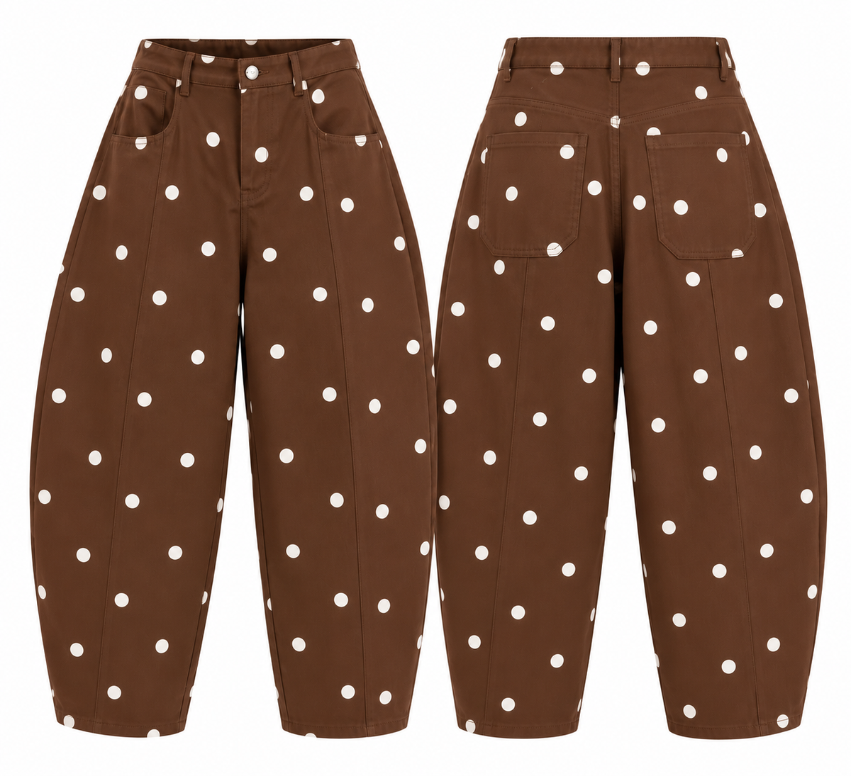 Polka Dot Barrel Jeans